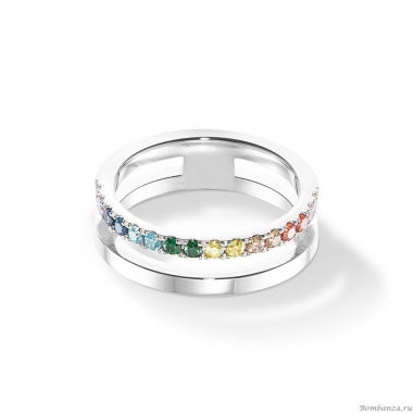 Кольцо Coeur de Lion, Multicolour Silver, 0136/40-1517 58 Кольцо Coeur de Lion, Multicolour Silver, 0136/40-1517 58